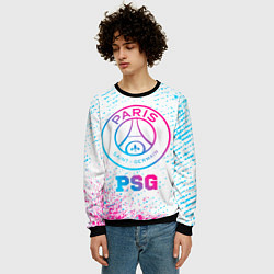 Свитшот мужской PSG neon gradient style, цвет: 3D-черный — фото 2