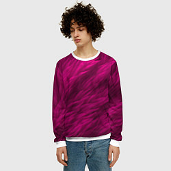 Свитшот мужской Мех в цвете маджента, цвет: 3D-белый — фото 2