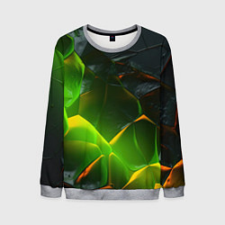 Мужской свитшот Зеленая абстрактная неоновая текстура