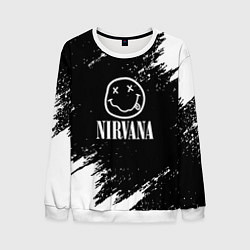 Свитшот мужской Nirvana текустура краски, цвет: 3D-белый