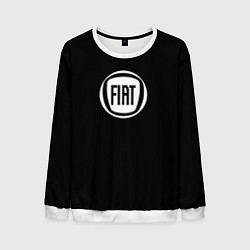 Свитшот мужской FIAT logo white, цвет: 3D-белый