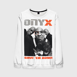 Свитшот мужской Onyx - shut em down white, цвет: 3D-белый