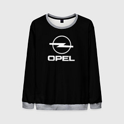 Свитшот мужской Opel logo white, цвет: 3D-меланж