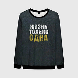 Свитшот мужской Жизнь только одна, цвет: 3D-черный