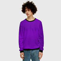 Свитшот мужской Фиолетовый текстурированный, цвет: 3D-черный — фото 2