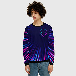 Свитшот мужской Evangelion neon blast lines, цвет: 3D-черный — фото 2
