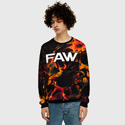 Свитшот мужской FAW red lava, цвет: 3D-черный — фото 2