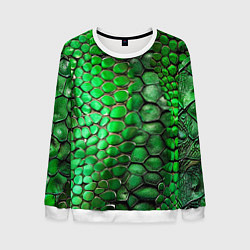 Мужской свитшот Зеленая змеиная кожа