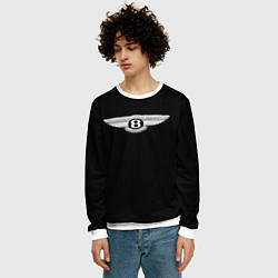 Свитшот мужской Bentley logo, цвет: 3D-белый — фото 2