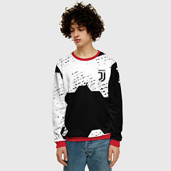 Свитшот мужской Juventus hexagon black sport, цвет: 3D-красный — фото 2