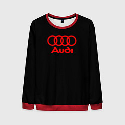 Свитшот мужской Audi red logo, цвет: 3D-красный