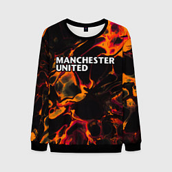 Свитшот мужской Manchester United red lava, цвет: 3D-черный