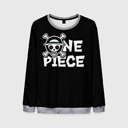 Свитшот мужской One piece - emblem, цвет: 3D-меланж