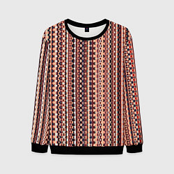 Мужской свитшот Персиковый узор в стиле жаккард