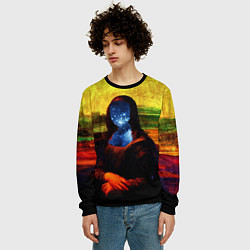 Свитшот мужской Космическая джаконда, цвет: 3D-черный — фото 2