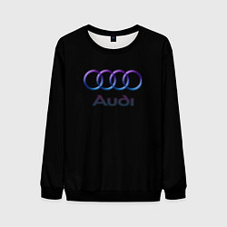 Свитшот мужской Audi neon logo, цвет: 3D-черный