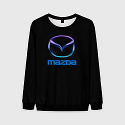 Свитшот мужской Mazda neon logo, цвет: 3D-черный