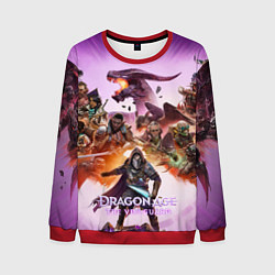 Свитшот мужской Герои Dragon age the veilguard, цвет: 3D-красный
