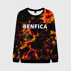 Свитшот мужской Benfica red lava, цвет: 3D-черный