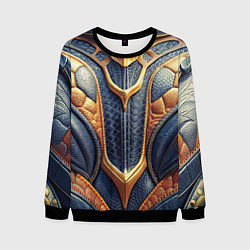 Мужской свитшот Темная кожаная броня с желтой оплеткой