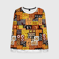 Мужской свитшот Африканские этнический коллаж