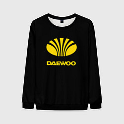 Свитшот мужской Daewoo logo yellow, цвет: 3D-черный