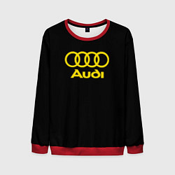 Свитшот мужской Audi logo yellow, цвет: 3D-красный
