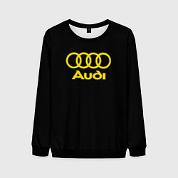 Свитшот мужской Audi logo yellow, цвет: 3D-черный