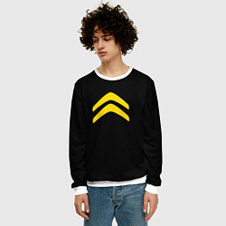 Свитшот мужской Citroen logo yellow, цвет: 3D-белый — фото 2