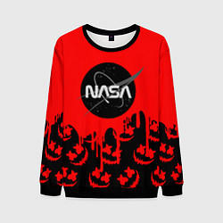 Свитшот мужской Marshmello x Nasa red, цвет: 3D-черный