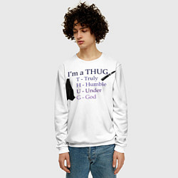 Свитшот мужской Im a thug, цвет: 3D-белый — фото 2