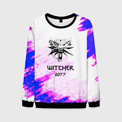 Свитшот мужской The Witcher colors neon, цвет: 3D-черный