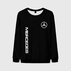 Свитшот мужской Mercedes benz logo white auto, цвет: 3D-черный