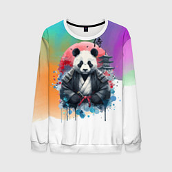 Свитшот мужской Panda samurai - Japan, цвет: 3D-белый