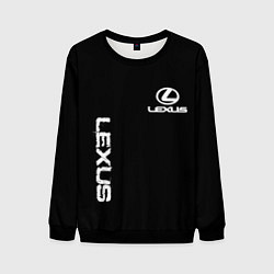Свитшот мужской Lexus white logo auto, цвет: 3D-черный