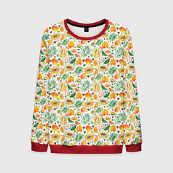 Мужской свитшот Акварельные тропические фрукты