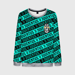 Свитшот мужской Juventus pattern logo steel, цвет: 3D-меланж