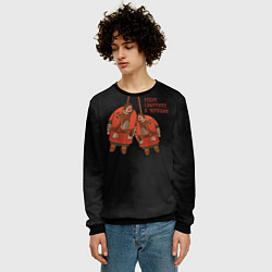 Свитшот мужской Кровавый барон: ребят смотрите я черешня, цвет: 3D-черный — фото 2