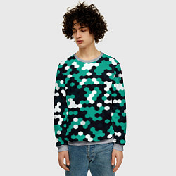 Свитшот мужской Милитари стекло текстура, цвет: 3D-меланж — фото 2