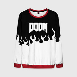 Свитшот мужской Doom fire white, цвет: 3D-красный