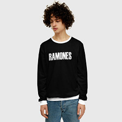 Свитшот мужской Ramones white logo, цвет: 3D-белый — фото 2