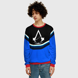 Свитшот мужской Assassins Creed logo abstergo, цвет: 3D-красный — фото 2