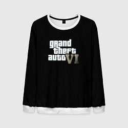 Свитшот мужской GTA 6 game, цвет: 3D-белый