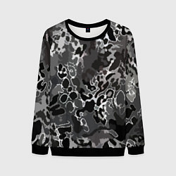 Мужской свитшот Чёрно-серый абстракция
