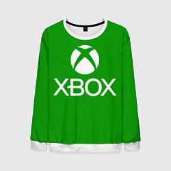 Свитшот мужской X-box logo green, цвет: 3D-белый
