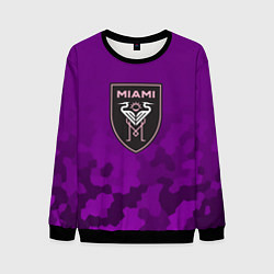 Свитшот мужской Inter Miami logo pattern, цвет: 3D-черный