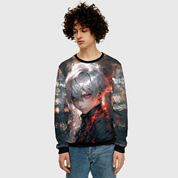 Свитшот мужской Юный гуль, цвет: 3D-черный — фото 2