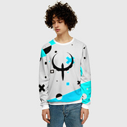 Свитшот мужской Quake game pattern, цвет: 3D-белый — фото 2