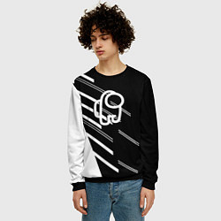 Свитшот мужской Among us pattern sport, цвет: 3D-черный — фото 2