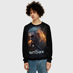 Свитшот мужской The Witcher and fire, цвет: 3D-черный — фото 2